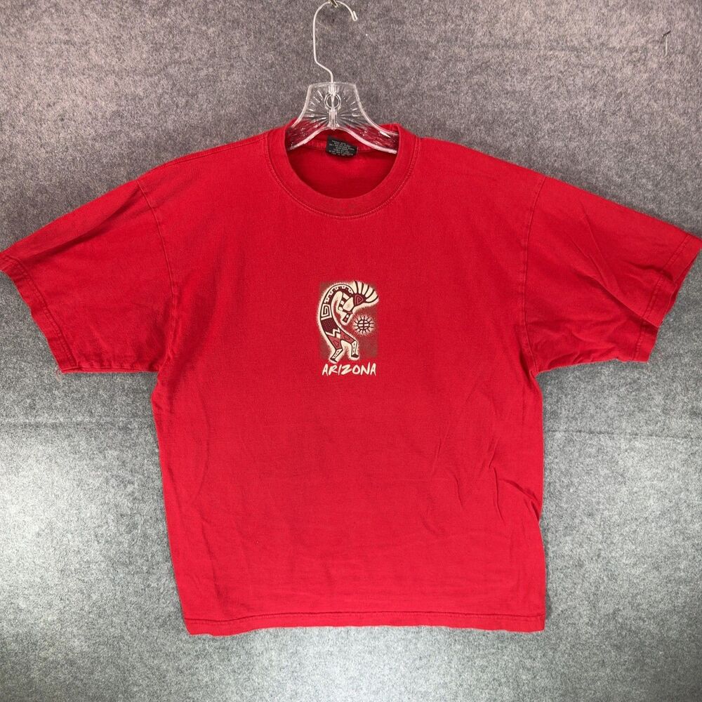 Vintage Classic Edition Arizona Kokopelli Print Red Tee - Size L